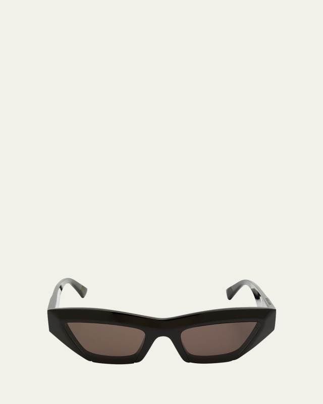 Raised Logo Acetate Cat-Eye Sunglasses